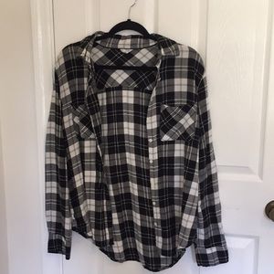 black and white flannel